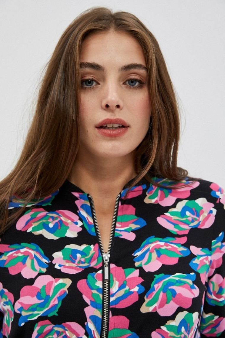 Kurtka damska, czarna, Moodo