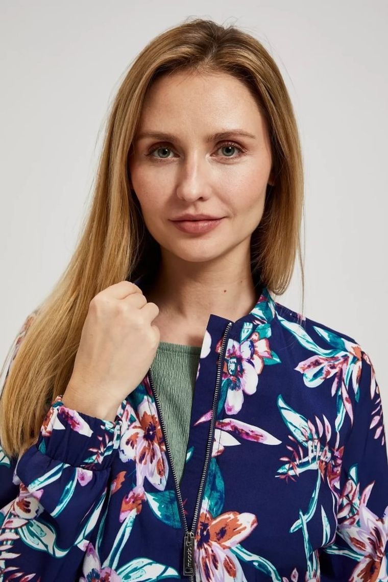 Kurtka damska, granatowa, Moodo