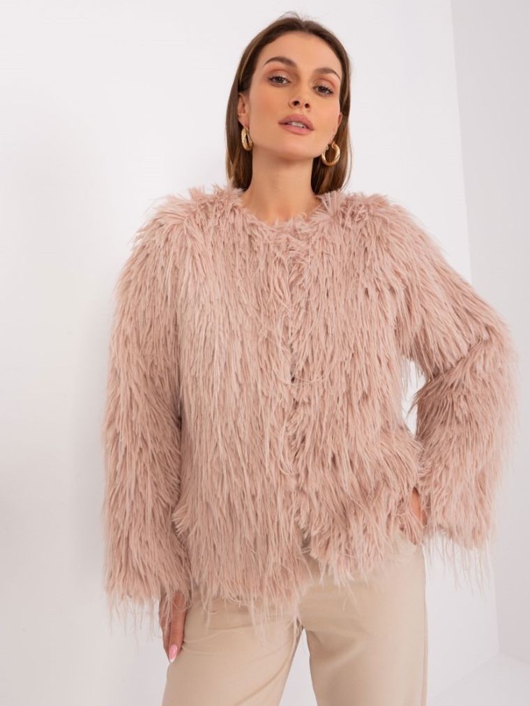 Kurtka damska, różowa, Italy Moda