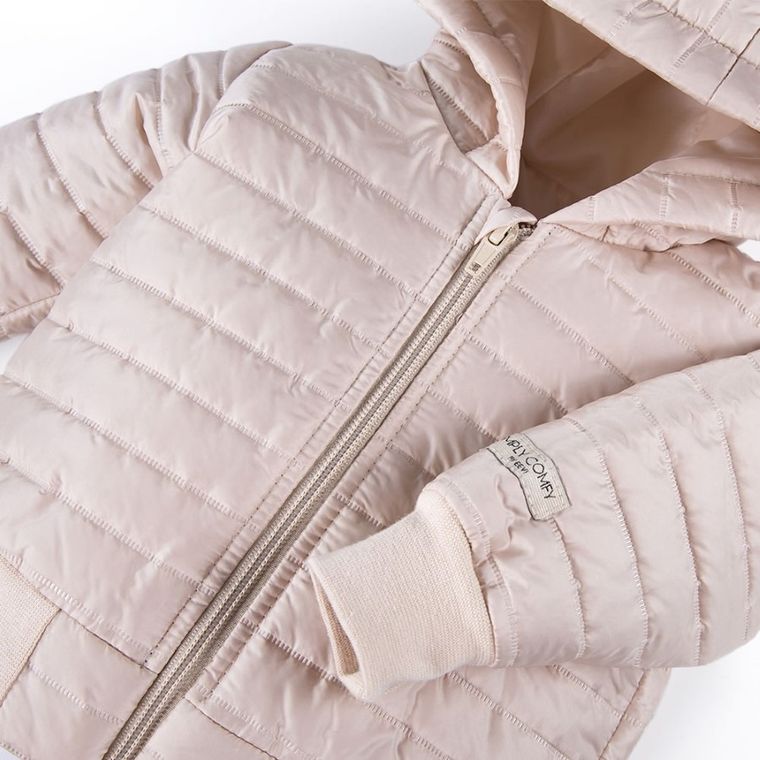 Kurtka dziecięca z kapturem, beżowa, Eevi