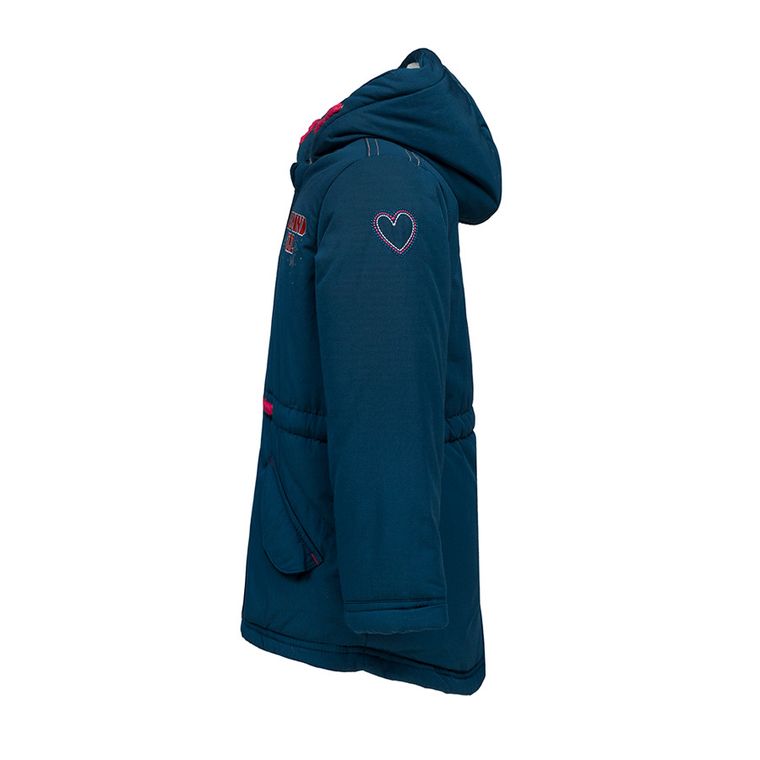 Kurtka dziewczęca z kapturem, niebieska, Lief