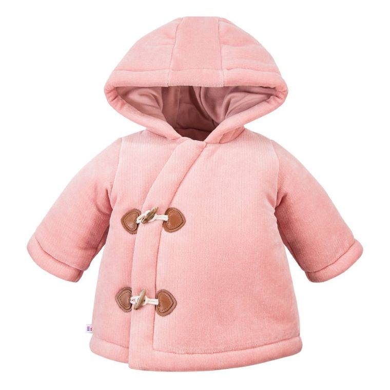 Kurtka dziewczęca z kapturem, różowa, Eevi