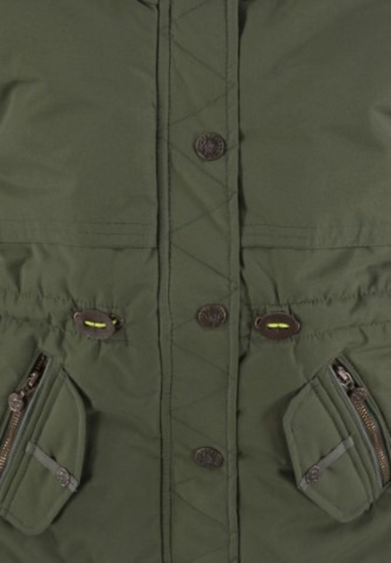 Kurtka dziewczęca z kapturem, zielona, Kanz