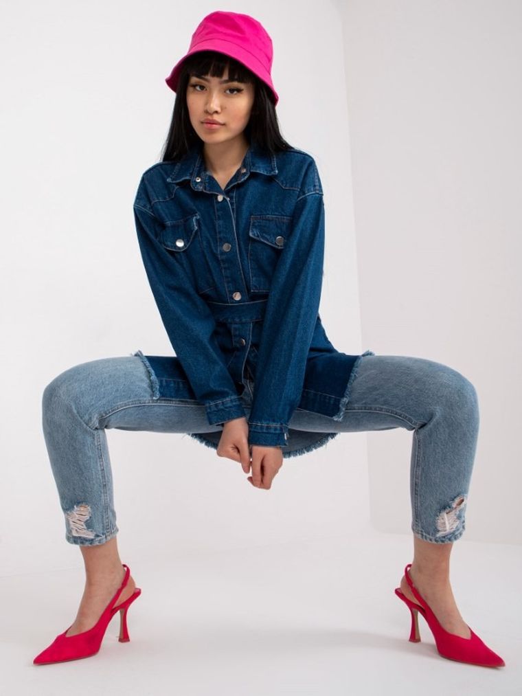Kurtka jeansowa damska, denim, Rue Paris