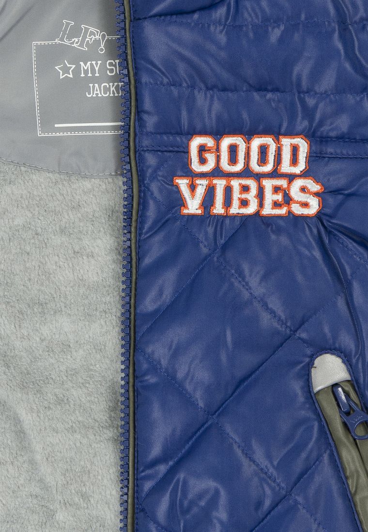 Kurtka jesienna chłopięca z kapturem, niebieska, Lief