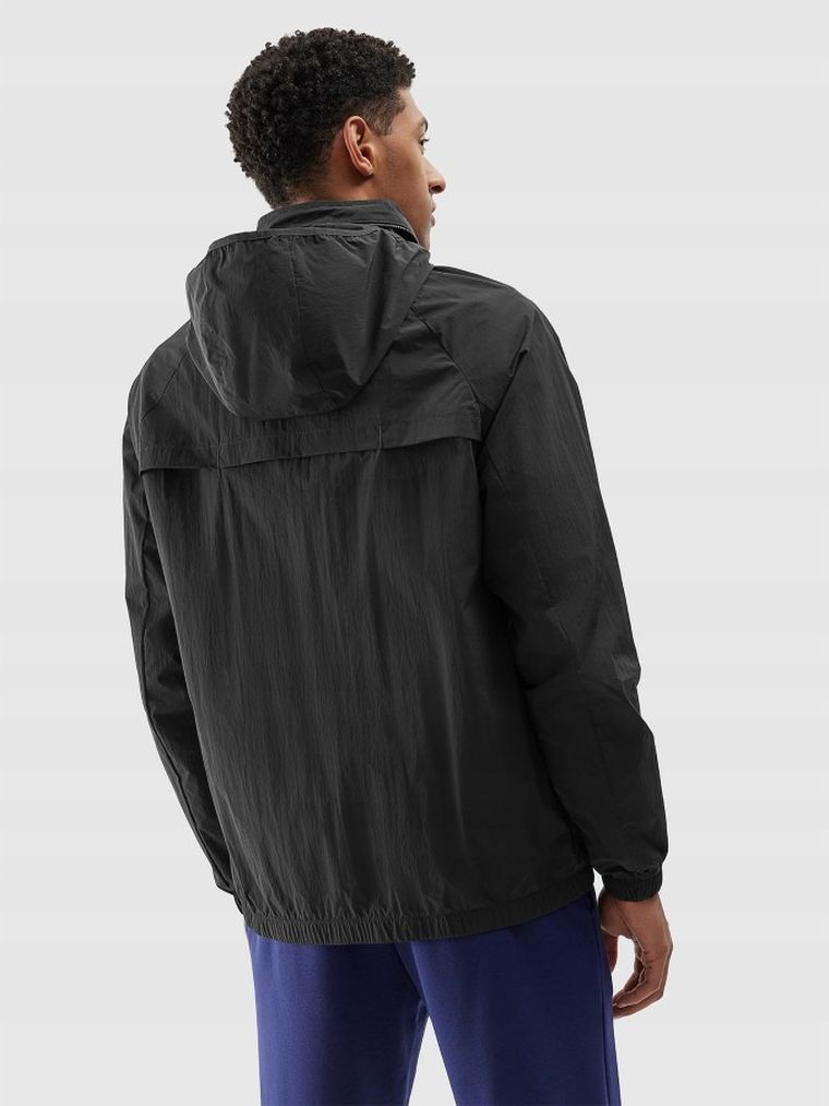 Kurtka męska z kapturem, czarna, 4F