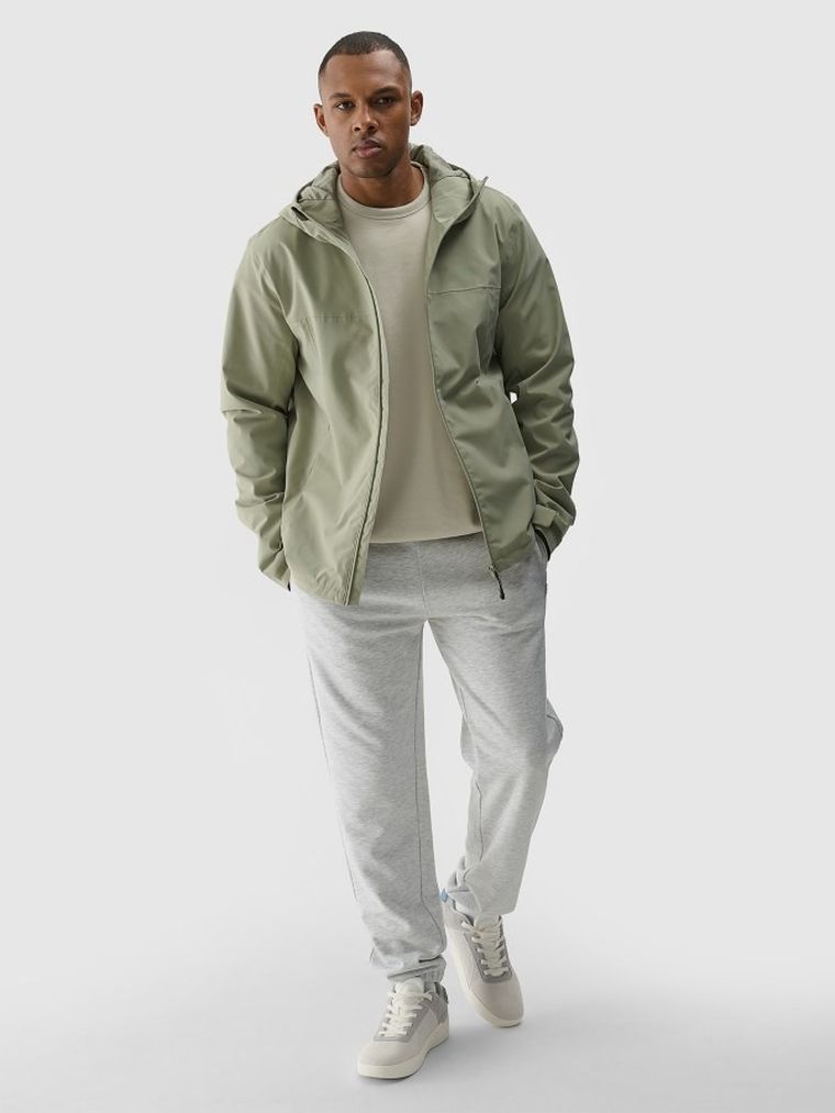 Kurtka męska z kapturem, zielona, 4F