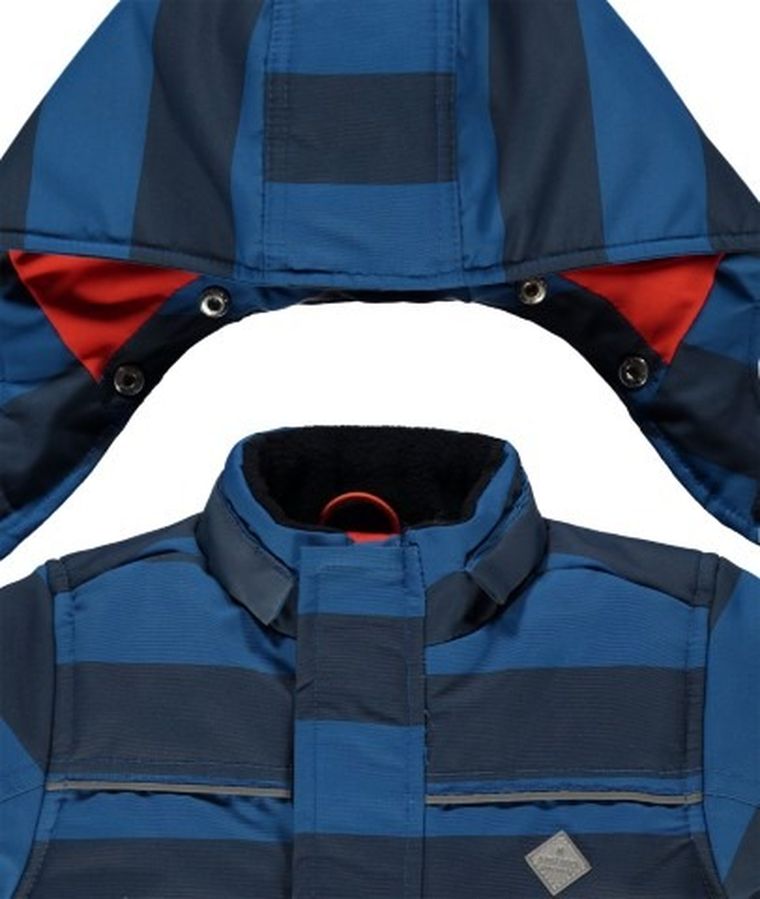 Kurtka narciarska chłopięca z kapturem, niebieska, Kanz