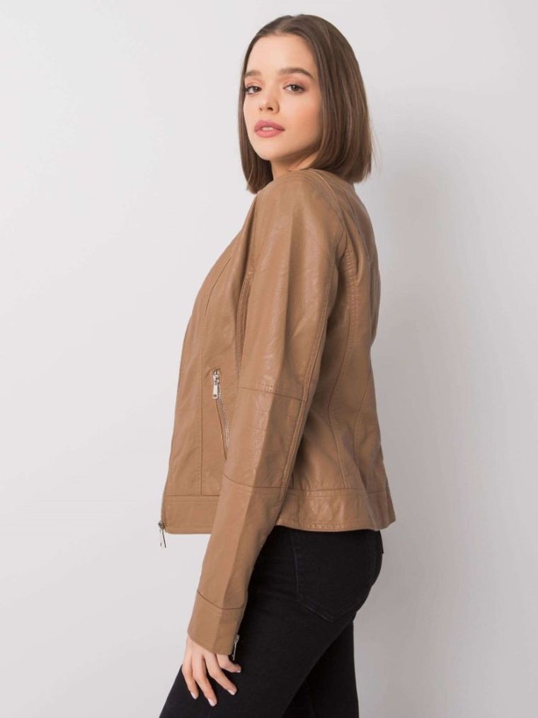 Kurtka ramoneska damska, beżowa, Honey Winter