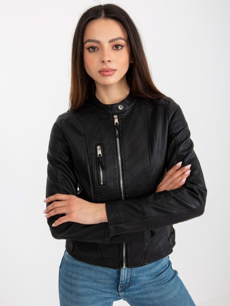 Kurtka ramoneska damska, czarna, Factory Price