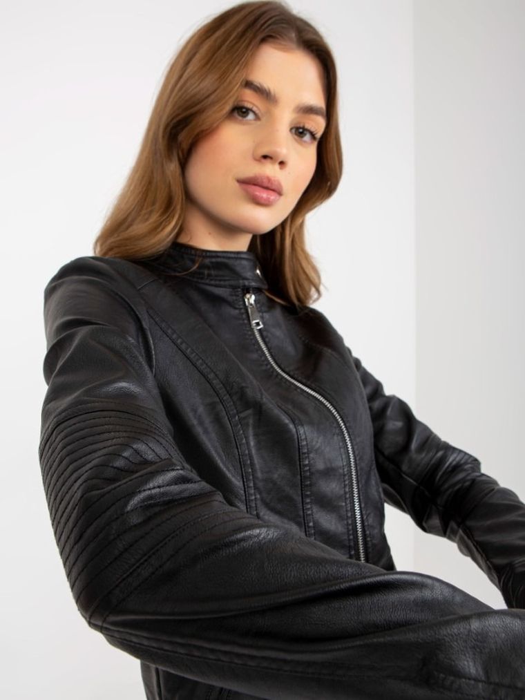 Kurtka ramoneska damska, czarna, Factory Price