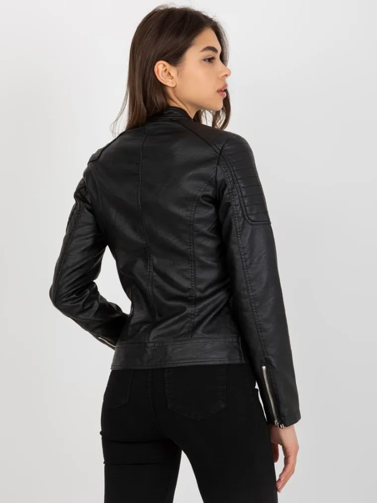 Kurtka ramoneska damska, czarna, Forget Me Not Fashion