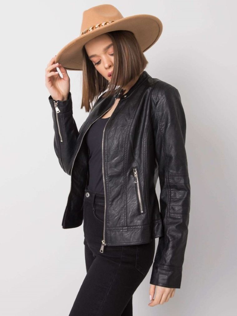 Kurtka ramoneska damska, czarna, Honey Winter