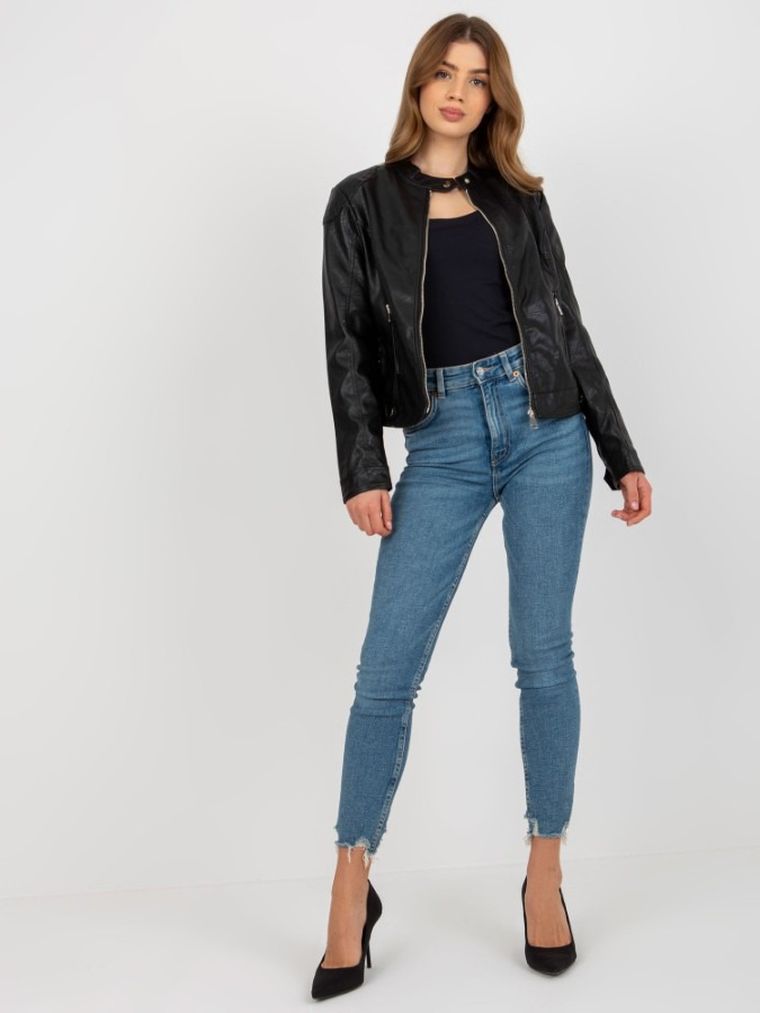 Kurtka ramoneska damska, czarna, Honey Winter