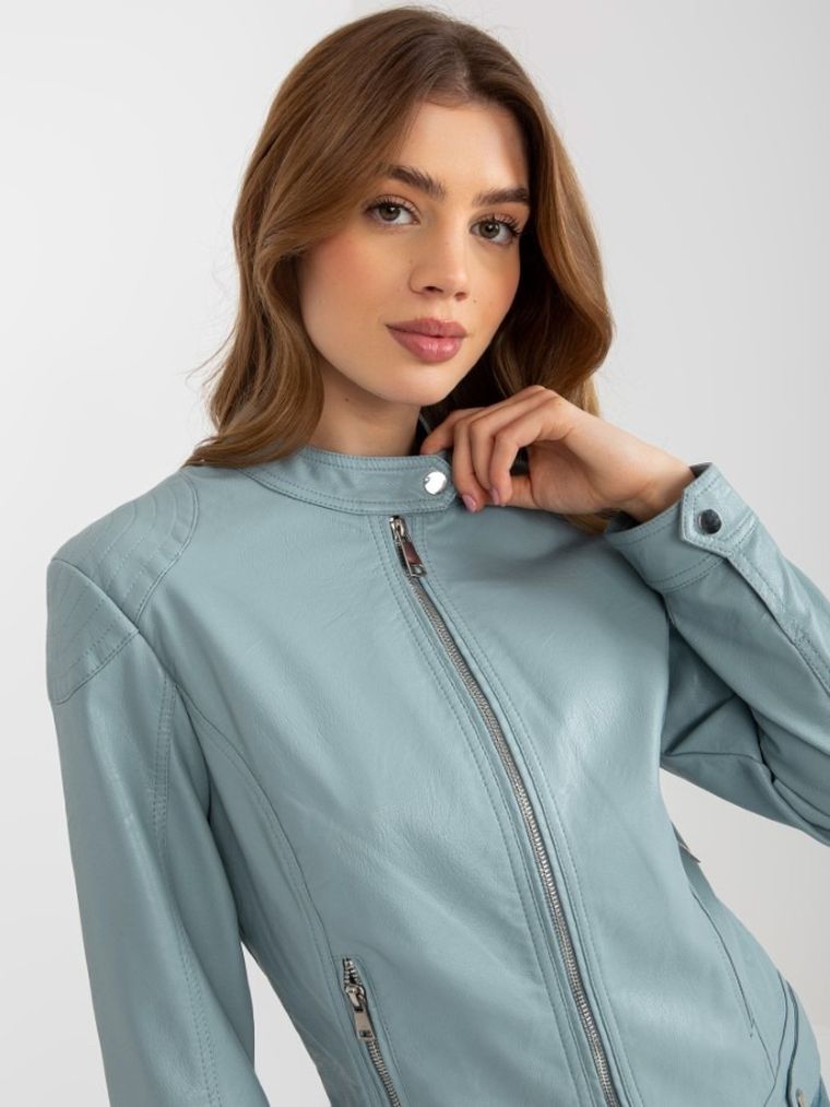 Kurtka ramoneska damska, niebieska, Honey Winter