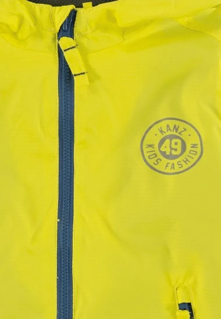 Kurtka wiosenna chłopięca z kapturem, żółta, Kanz