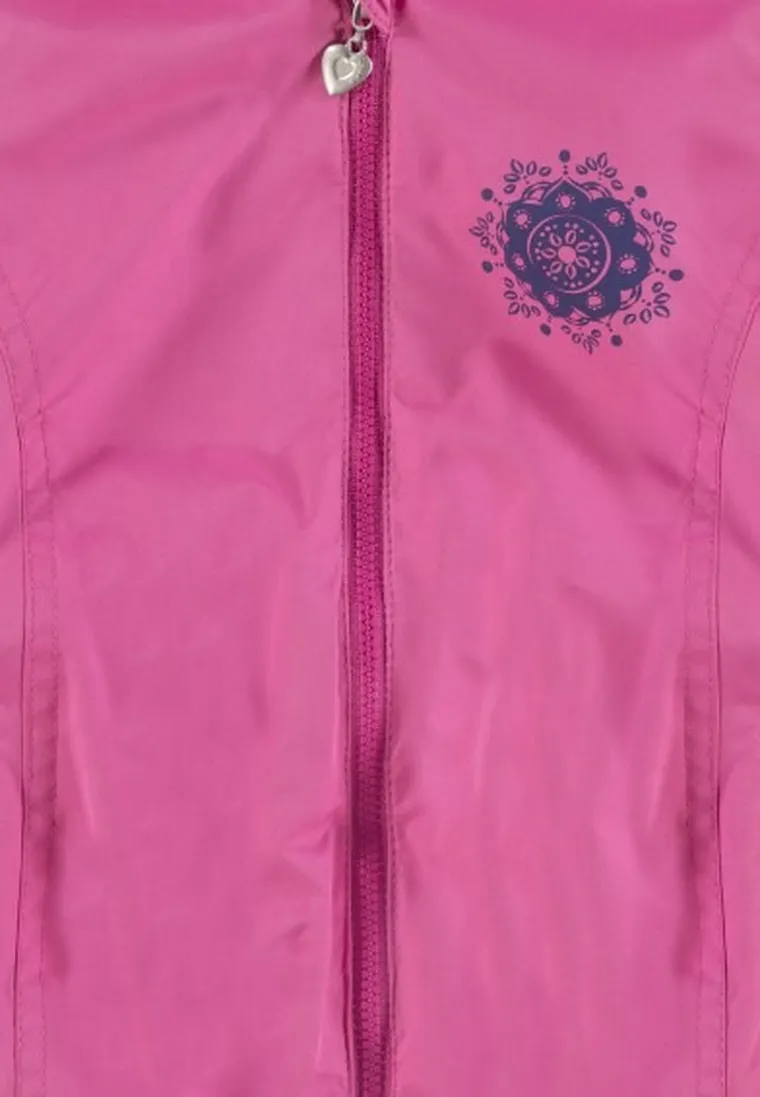 Kurtka wiosenna dziewczęca z kapturem, różowa, Kanz
