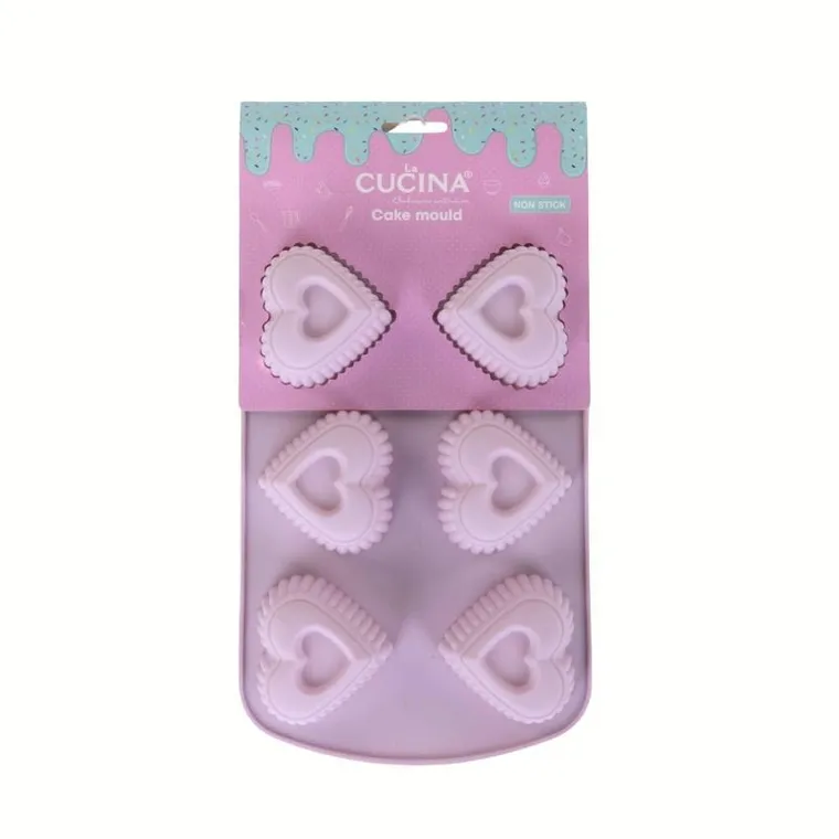 La Cucina, liliowa silikonowa forma na muffiny, 27-17 cm