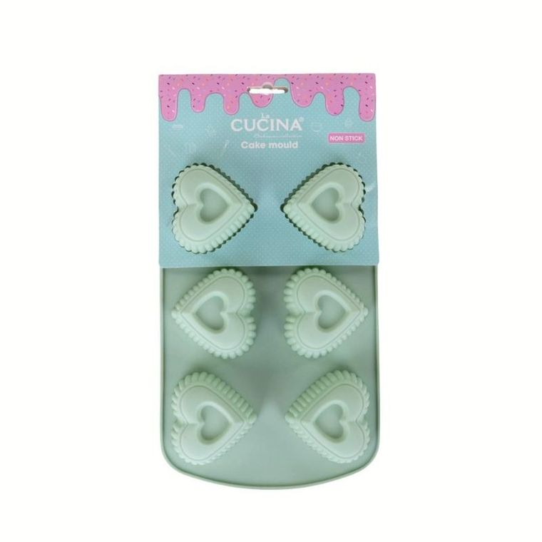 La Cucina, zielona silikonowa forma na muffiny, 27-17 cm