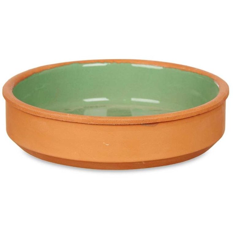 La Dehesa, naczynia gliniane, miski ze szkliwionym wnętrzem, zielone