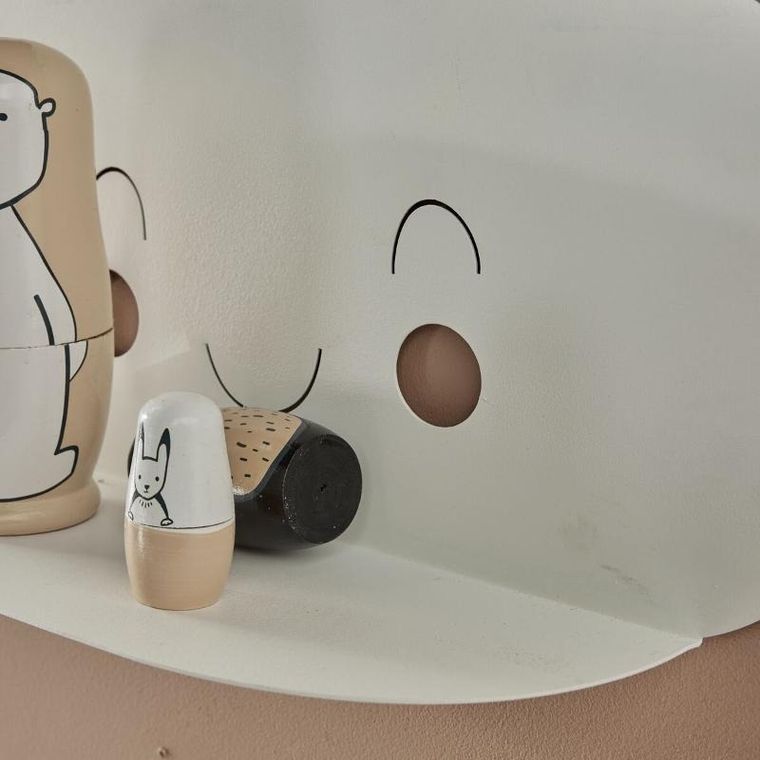 La Factory, Head in the clouds, półka do pokoju dziecięcego chmurka, 40-11-22 cm