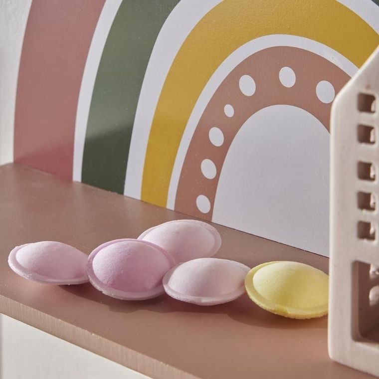 La Factory, Head in the coulds, półka do pokoju dziecięcego, tęcza, 41.5-10-31.5 cm
