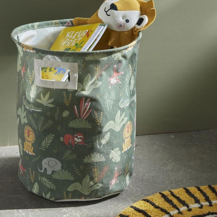 La Factory, The king of the jungle, kosz na zabawki, okrągły, 35 cm