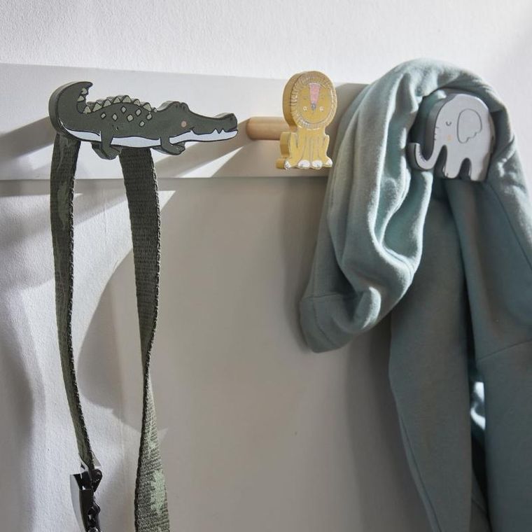 La Factory, The king of the jungle, wieszak na ubranka dla dzieci, 48-8-7 cm