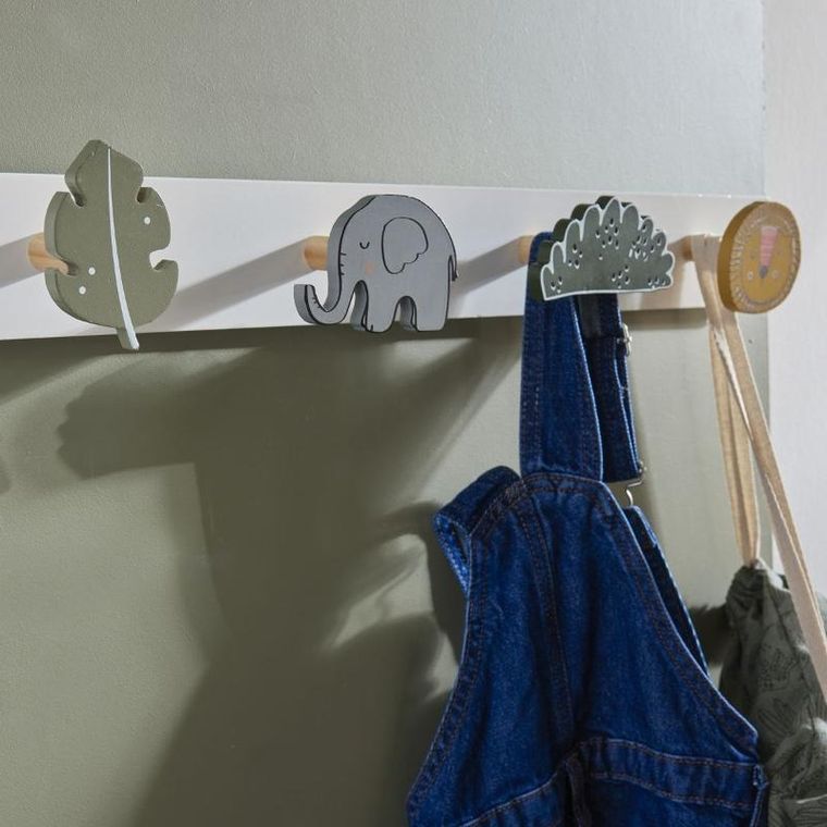 La Factory, The king of the jungle, wieszak na ubranka dla dzieci, 60-8-7 cm