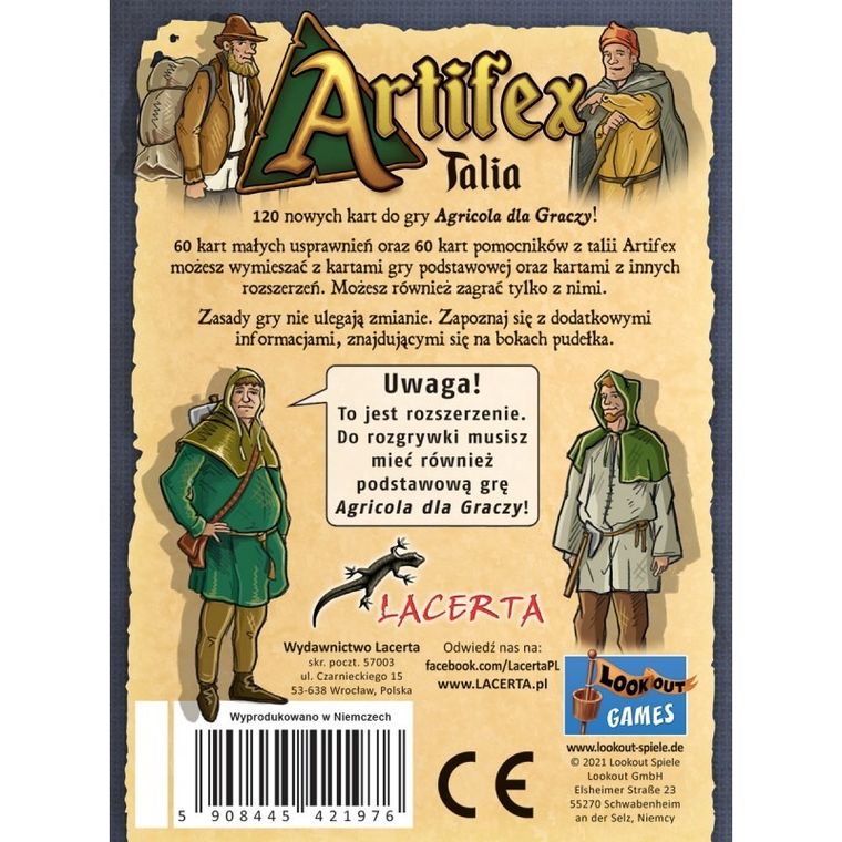 Lacerta, Agricola, Talia Artifex, dodatek do gry