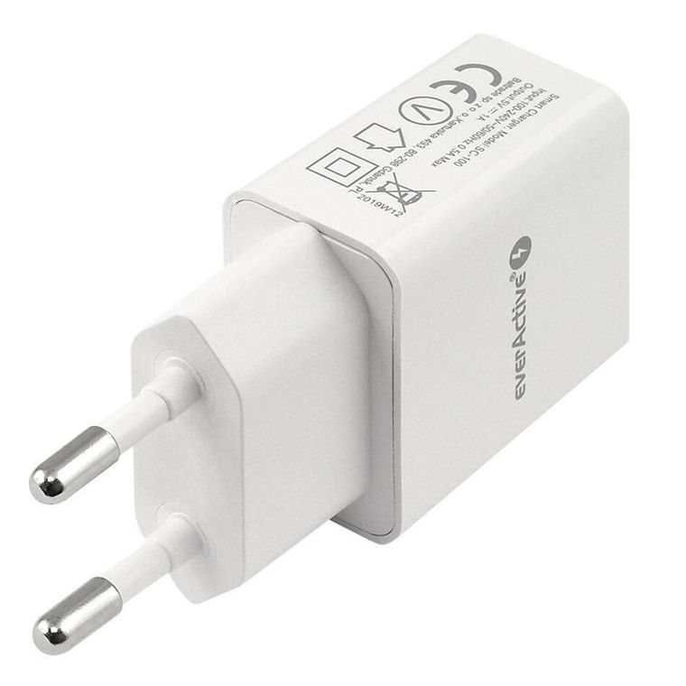 Ładowarka Sieciowa Everactive Sc-100, USB, biały