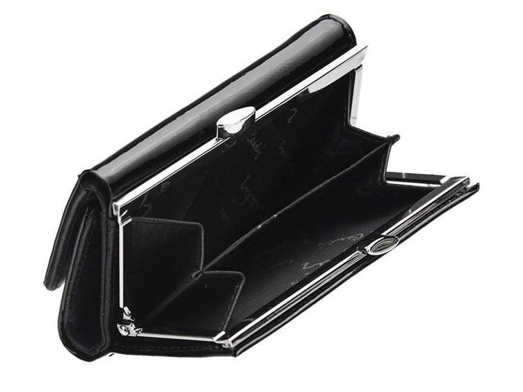 Lakierowany portfel ze skóry naturalnej z portmonetką na bigiel, Pierre Cardin