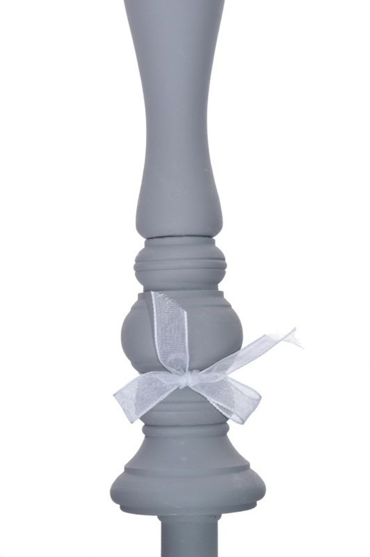 Lampa, kokarda, kropki, beżowa