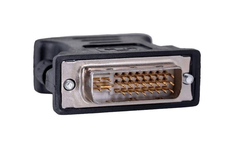Lanberg, adapter, AD-0012-BK, DVI-I, Dual link M - D-Sub, VGA F, czarny