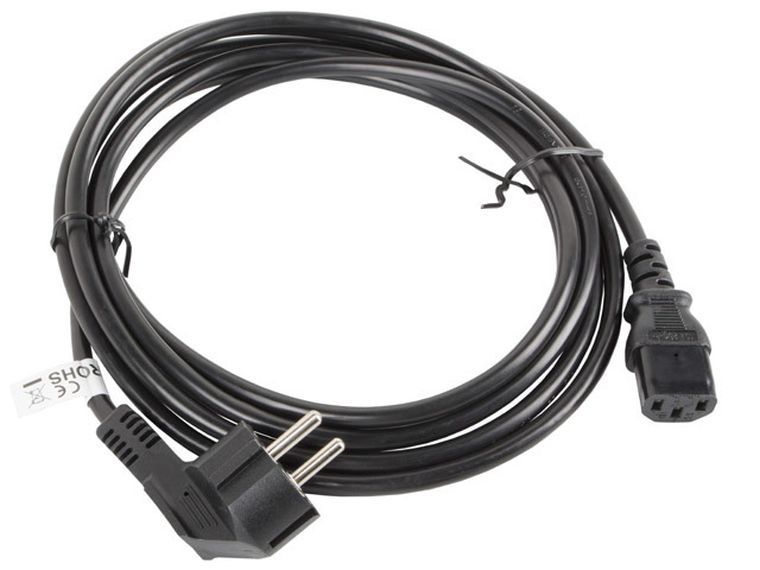 Lanberg, kabel Ca-c13c-11cc-0050-bk c13 / Iec C13 / Iec 320 C13 F - Schuko M, 5m, czarny