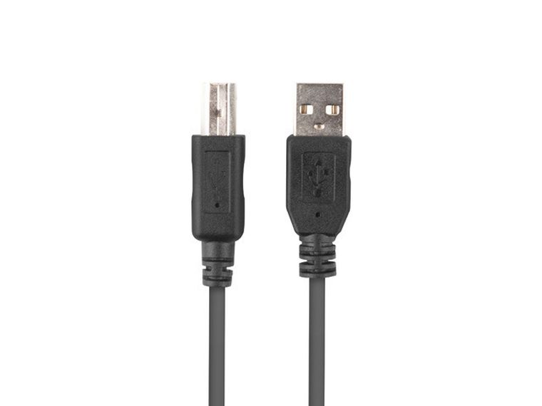 Lanberg, kabel USB-a -USB-b M/m 2.0, 1m, Ferryt Czarny, box
