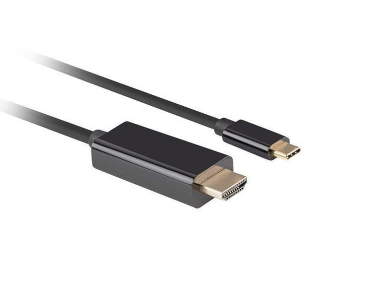 Lanberg, kabel USB-C, HDMI, 3m, 4k, 60hz, czarny