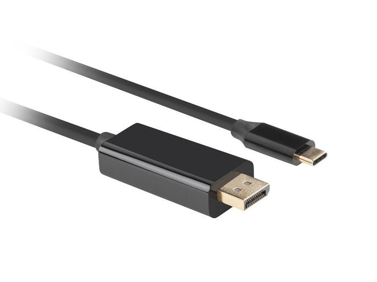 Lanberg, kabel USB-C, m-displayport, 1m, 4k 60hz, czarny, CA-CMDP-10CU-0010-BK