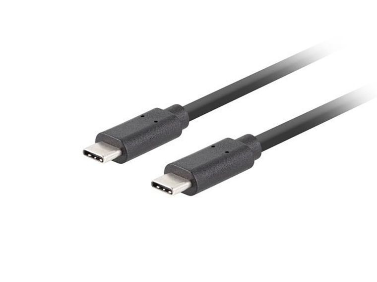 Lanberg, kabel USB-C, M/M 3.2 Gen2, 1M, 10gb/s, PD100W, CA-cmcm-32CU-0010-BK