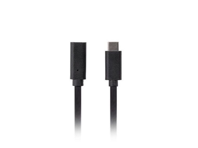 Lanberg, przedłużacz, USB-C M/F 3.1, 0.5m, czarny