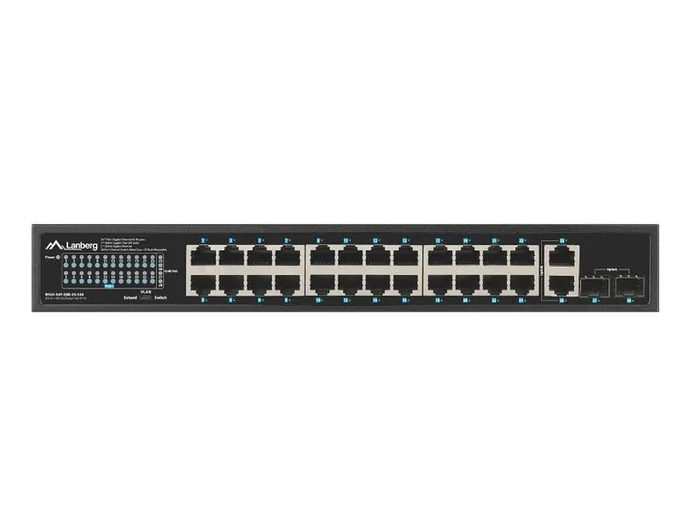 Lanberg, switch, 24-1gb POE+/2X GB/2X SFP, 360W