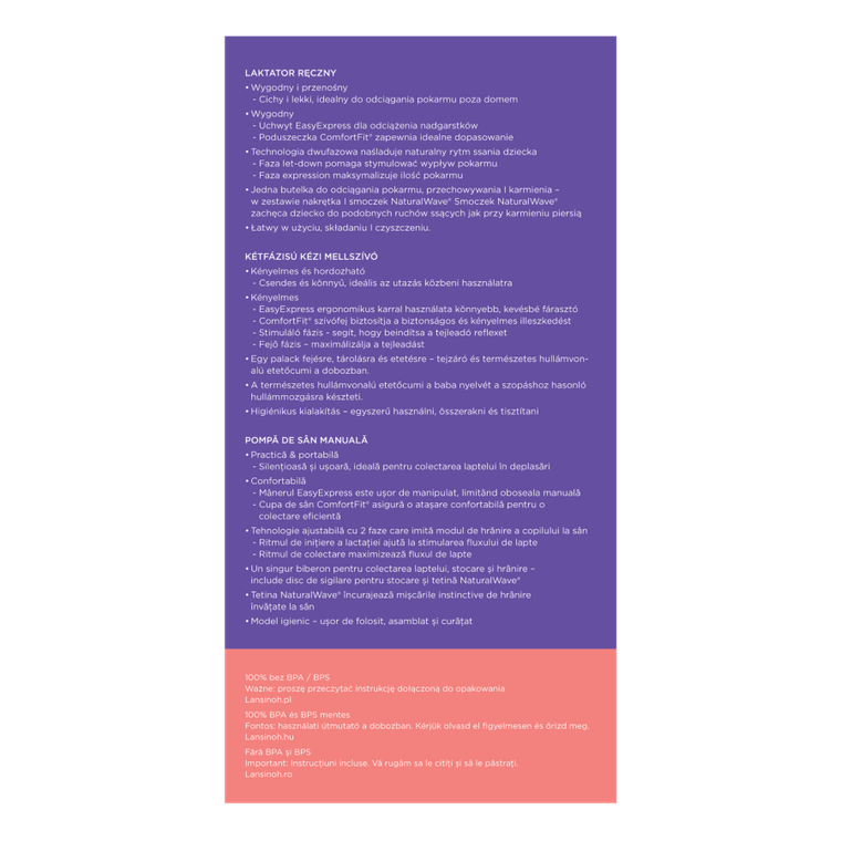 Lansinoh, laktator manualny
