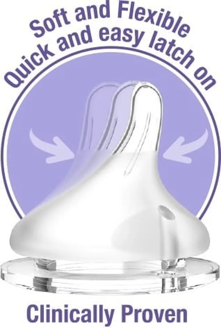 Lansinoh, Natural Wave, smoczek o średnim przepływie, rozmiar M, 3m+, 2 szt.