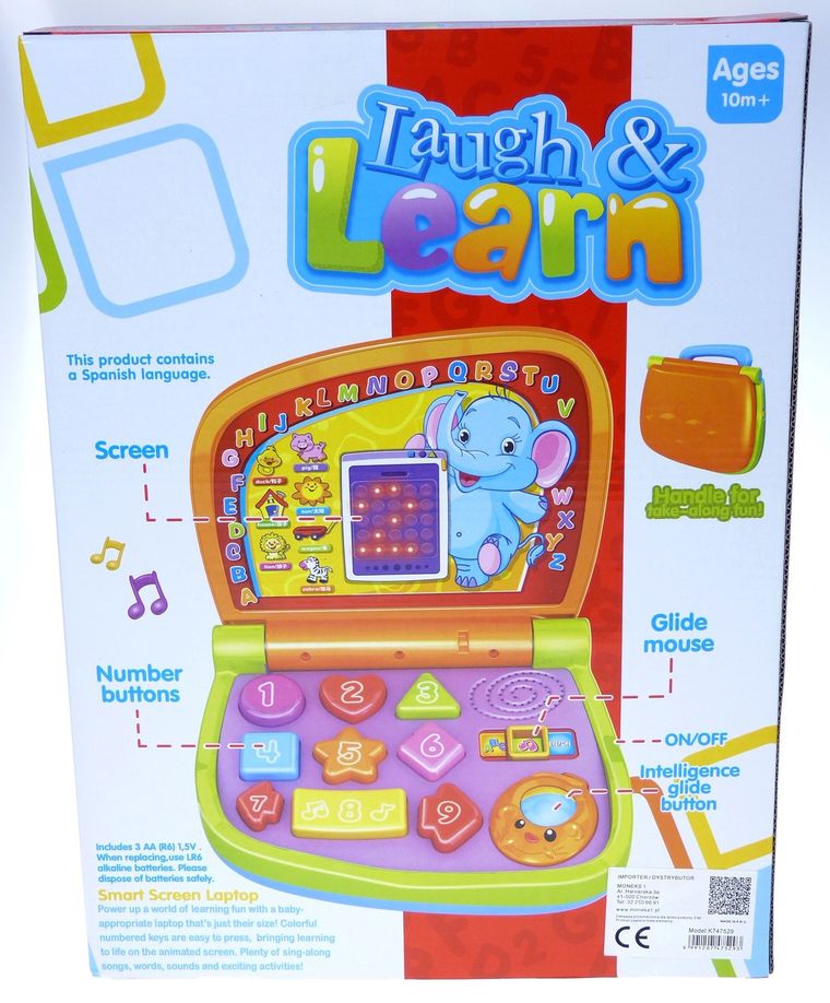 Laptop edukacyjny, zabawka interaktywna