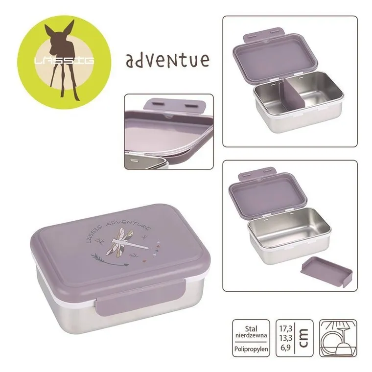 Lassig, Adventure, lunchbox ze stali nierdzewnej, ważka