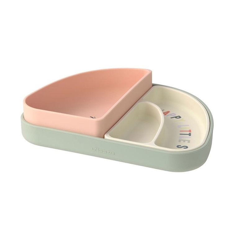 Lassig, Happy Fruit Cherry, zestaw silikonowych naczyń 3 el.