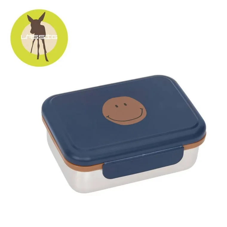 Lassig, Little Gang, lunchbox ze stali nierdzewnej, Smile Navy