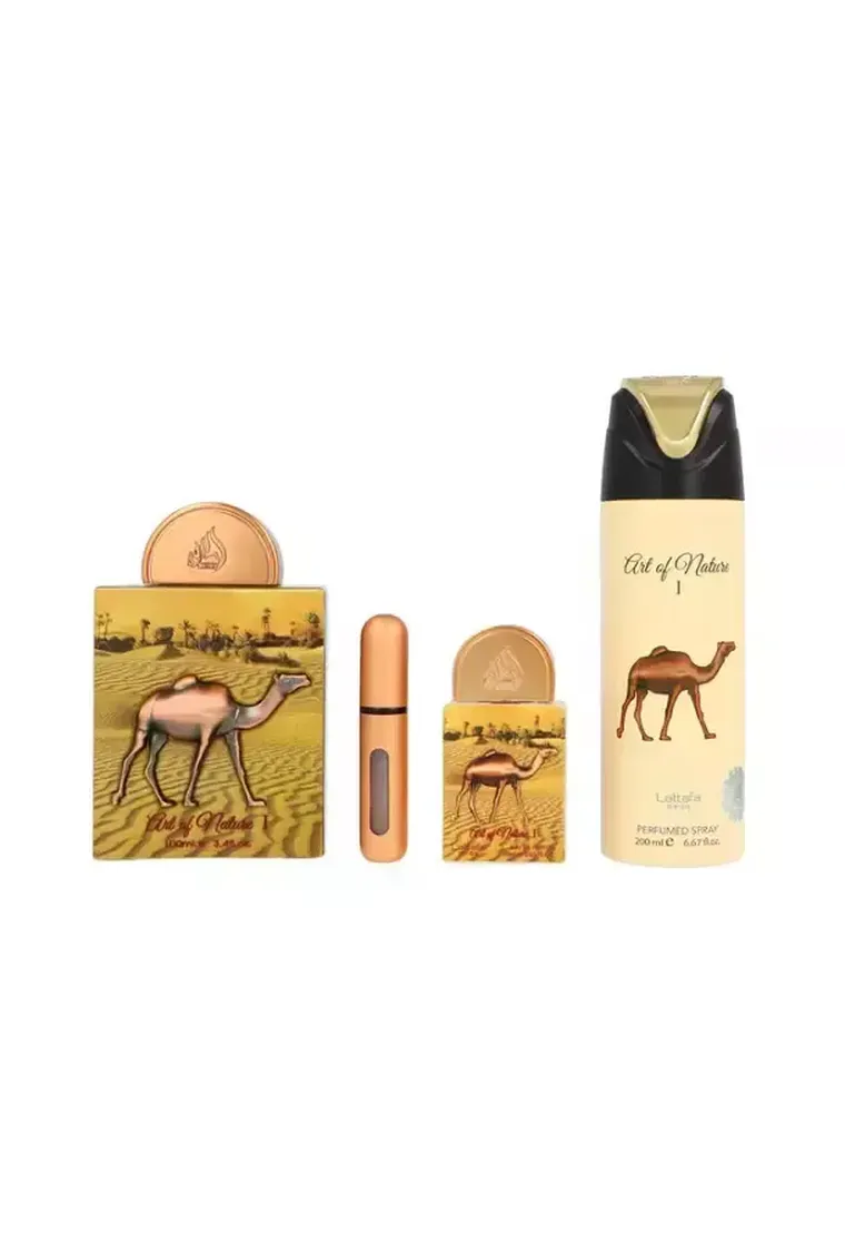 Lattafa, Art Of Nature I, zestaw: woda perfumowana, 100 ml + woda perfumowana, 20 ml + dezodorant, 200 ml