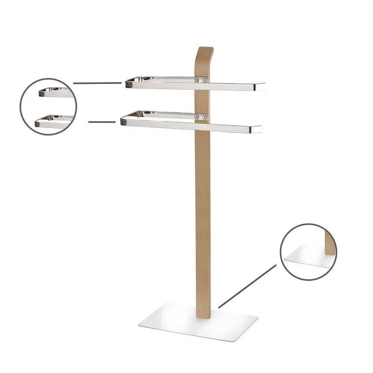 Łazienkowy stojak na ręczniki, Samona brown, 2-ramienny