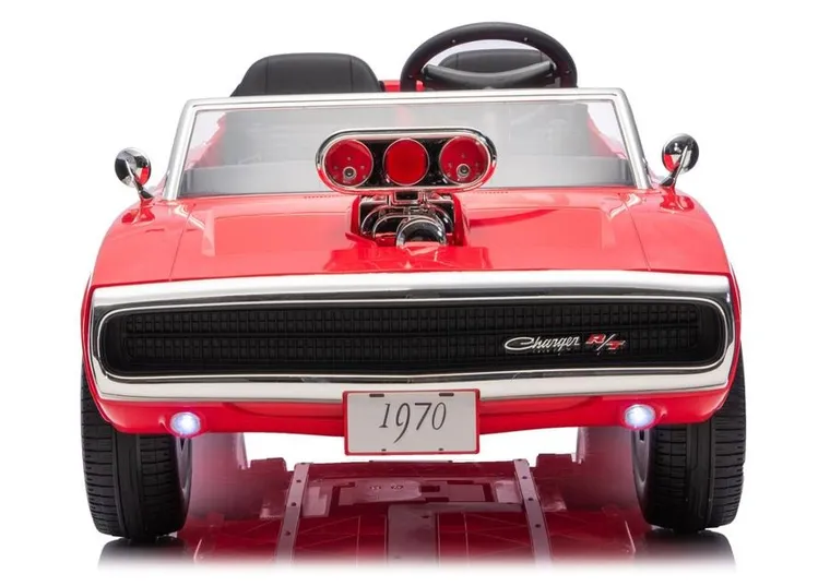 Lean Cars, Dodge Charger R/T, pojazd na akumulator, DLS-K12 24V7Ah, czerwony